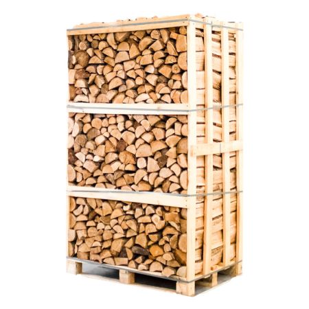 Premium Eichen Kaminholz 33 cm – 850 kg Palette | Kammergetrocknet | < 20 % Restfeuchte