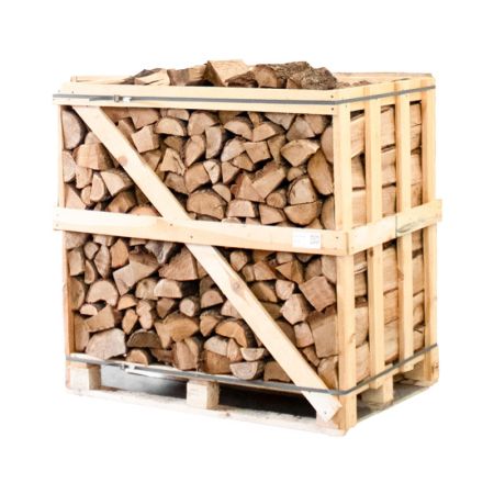 Halbe Palette Premium Eichen Kaminholz 25 cm – 405 kg | Kammergetrocknet | 20 % Restfeuchte