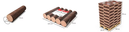 Spark Buchen-Kaminbriketts rund 960 kg auf Palette