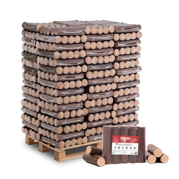 Spark Buchen-Kaminbriketts rund 960 kg auf Palette
