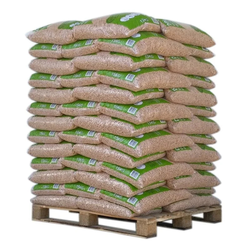 Din Pellets – Palette mit 65 Säcken à 15 kg